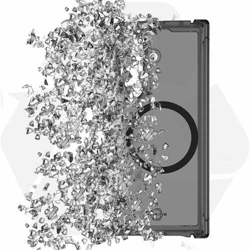 Itskins HYBRID_R Fitted Hard Shell Case for Samsung Galaxy Z Fold7 - Smoke Transparent