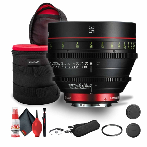 CANON  Cn-E 35MM T1.5 L F Cinema Lens (Ef Mount) + Padded Lens Case + More Bundle
