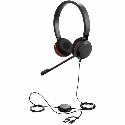 Casque d'écoute stéréo avec fil USB Evolve 20 de Jabra avec microphone intégré