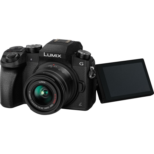 Panasonic Lumix DMC-G7 Mirrorless Micro Four Thirds Digital Camera w/ 14-42mm Lens - 64 GB - Memory Card Wallet Starter Bundle