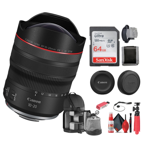 CANON  Rf 10-20MM F/4 L Is Stm Lens, Ultra-Wide-Angle Lens, Bundle