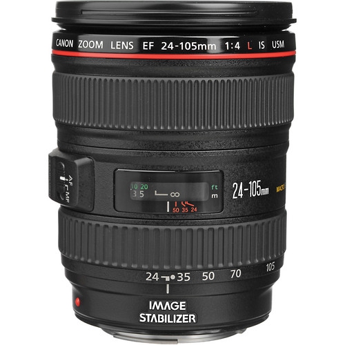 Canon EF 24-105mm f/4L IS USM Lens + 64GB Memory Card + Filter - Bundle