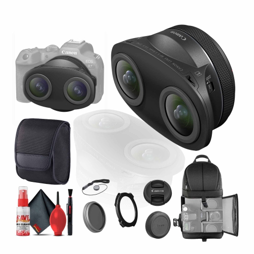 Canon RF-S 3.9mm f/3.5 STM Dual Fisheye Lens (6578C002) + More