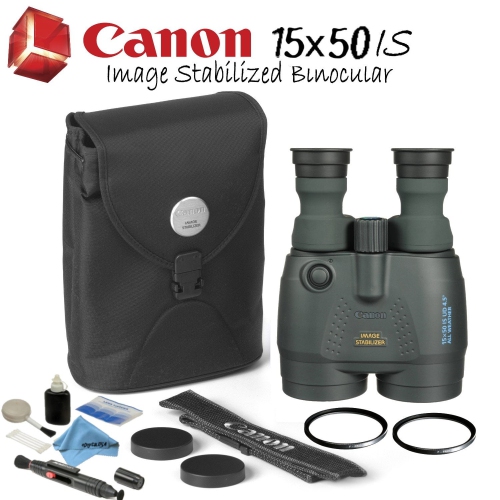 Canon 15x50 is All-Weather Image Stabilized Binocular Starters Bundle