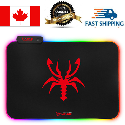 MARVO  Mg08 Size-M 350 X 250MM RGB Backlit Gaming Mouse Pad