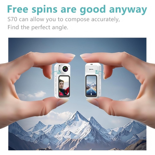 1080P Mini Rotate Body Camera, Wearable Action Body Cam, Thumb Size Hands Free Recording Body Worn Camera for Work, Travel, Sport,Pet Walking