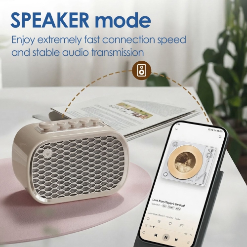 Petit appareil à bruit blanc classique, 8 sons apaisants de la nature, haut-parleur stéréo TWS portatif pour le sommeil, le yoga, la chambre de bébé