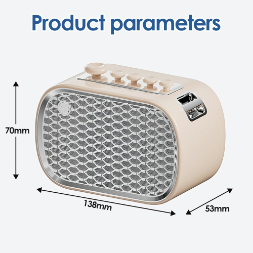 Petit appareil à bruit blanc classique, 8 sons apaisants de la nature, haut-parleur stéréo TWS portatif pour le sommeil, le yoga, la chambre de bébé