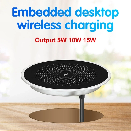 15W Invisible Wireless Charger, Under Desk Wireless Charger,Embedded Wireless Charger for IPhone/Android Phone