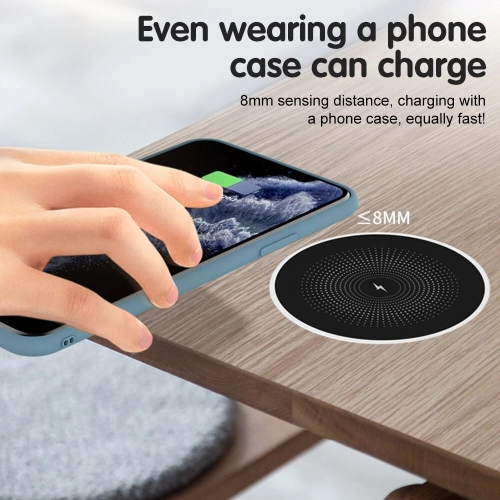 15W Invisible Wireless Charger, Under Desk Wireless Charger,Embedded Wireless Charger for IPhone/Android Phone