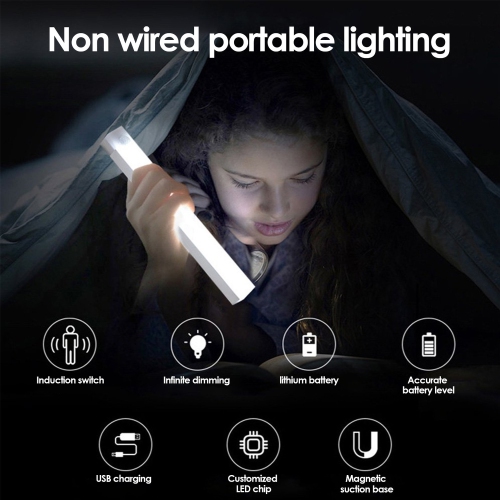 4 Pack Under Cabinet Lights, Motion Sensor Closet Lights, Wireless USB Rechargeable LED Night Lights for Bedroom(7.87Inch)