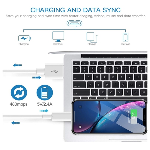 MayarELC 20-Pack iPhone Charger Cable - Fast Charging [Apple MFi Certified] Lightning Cable
