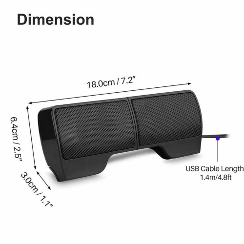 Clip-On Laptop Soundbar USB Mini Desktop Notebook Speaker Portable Clip Speaker Subwoofer Audio