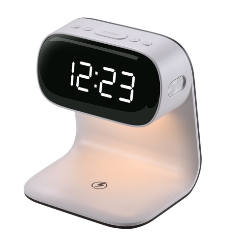 Digital Alarm Clock with Wireless Fast Charging Station Touch Smart Lamp for Bedside,3 Color Dimmable Night Light for Living Room Bedside Heavy