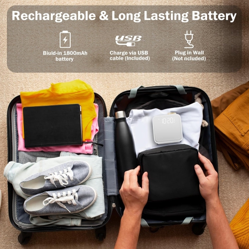 Sunrise Alarm Clocks for Bedroom,Digital Clock with Sound Machine Night Light,Rechargeable Alarm Clock for Kids Heavy Sleepers Teens Living Room