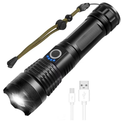 Rechargeable LED Flashlight, 3200 Lumens Super Bright Flashlight, 5 Modes, Waterproof High Brightness Flashlight for Camping Trips