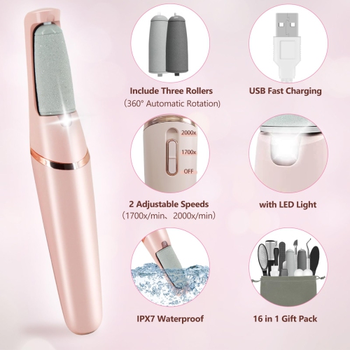 Electric Foot Callus Remover, Portable Mini Pedicure Tool for Callus Removal