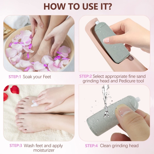 Electric Foot Callus Remover, Portable Mini Pedicure Tool for Callus Removal