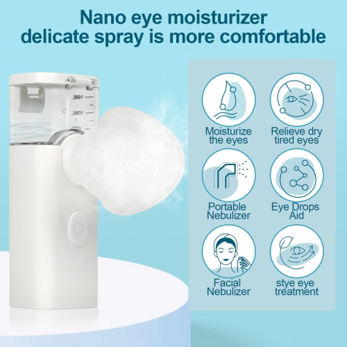 Dry Eye Relief Portable Rechargeable Tool, Humidifier Facial Steamer, Eye Care Cup & Wash Masks
