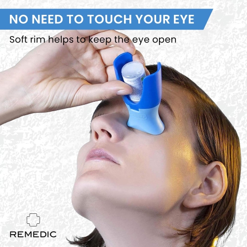 Distributeur de bouteille Eye Drop, applicateur réutilisable de gouttes oculaires, aide-gouttes pour les yeux, convient aux personnes âgées et aux