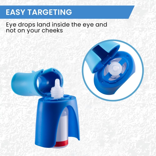 Distributeur de bouteille Eye Drop, applicateur réutilisable de gouttes oculaires, aide-gouttes pour les yeux, convient aux personnes âgées et aux