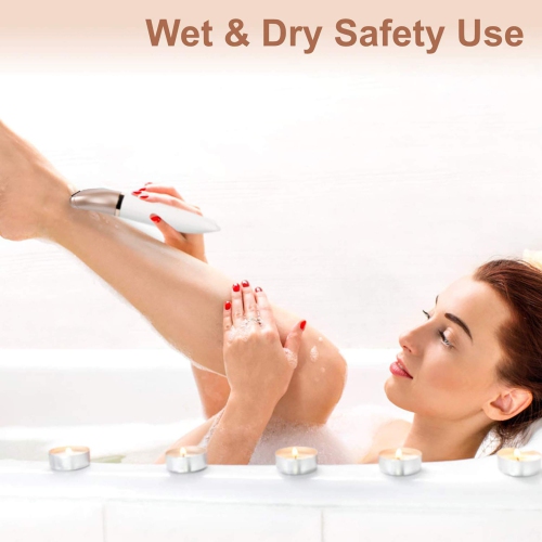 Rasoir électrique pour femmes, épilateur sans fil, tondeuse bikini portative étanche, câble USB pour peau sèche ou humide rechargeable pour le