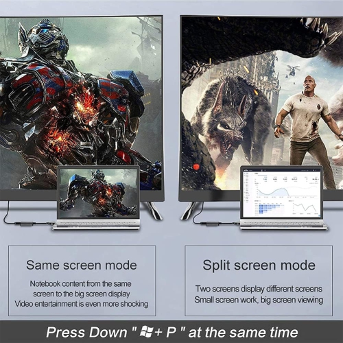 USB to VGA converter, wired screen projector computer adapter HD screen sharer to expand external graphics card, 1080P multi-monitor video cable