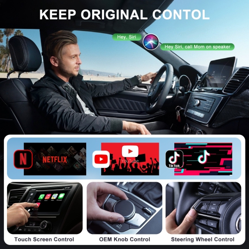 Applicable to original car wired to wireless carplay video smart AIBOX box wireless car charger-wired to wireless adapter-Apple dedicated 020-4