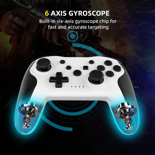 Switch Bluetooth Wireless Controller Six-axis Gyroscope Body Sensing Wake-up Vibration Switch2 Game Controller Compatible with PC/PS3/Android/IOS -