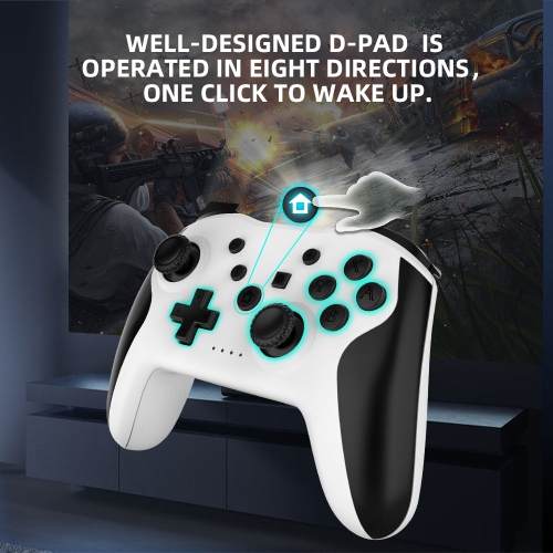 Switch Bluetooth Wireless Controller Six-axis Gyroscope Body Sensing Wake-up Vibration Switch2 Game Controller Compatible with PC/PS3/Android/IOS -