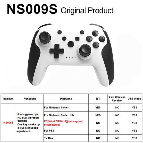 Switch Bluetooth Wireless Controller Six-axis Gyroscope Body Sensing Wake-up Vibration Switch2 Game Controller Compatible with PC/PS3/Android/IOS -