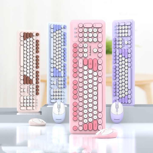 Ensemble clavier et souris sans fil, style punk tendance, ordinateur de bureau, ordinateur portable, bureau professionnel, Transmission sans fil 2,4