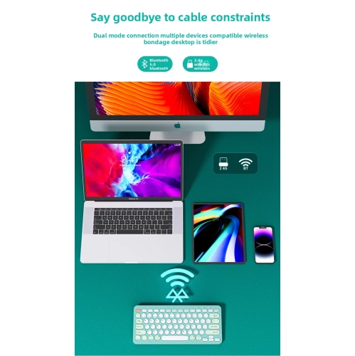 Wireless rechargeable three-mode wireless keyboard and mouse set tablet mobile phone notebook Android set-626 set