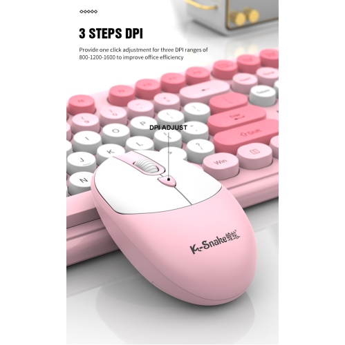 Wireless keyboard and mouse set fashion punk desktop computer notebook office business-WK200 wireless keyboard + mouse