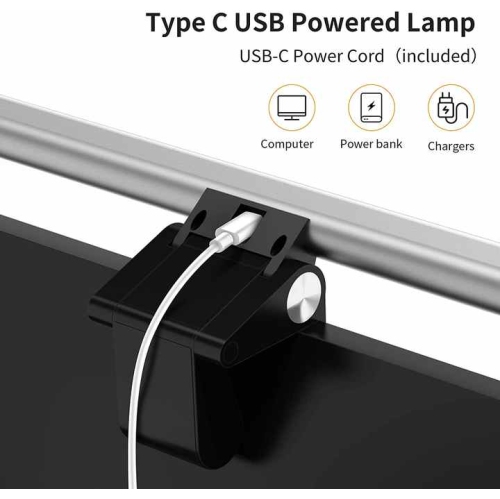 Computer monitor screen hanging lamp clip lamp USB computer dormitory desk reading eye protection office fill light table lamp - regular model