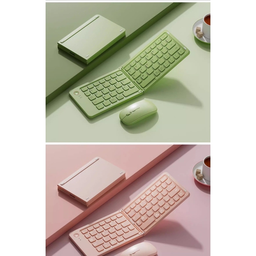 Super Sale Ensemble souris pliante sans fil Bluetooth pour ordinateur portatif Multi-Device Clavier pliable pour ordinateur portatif Compatible avec