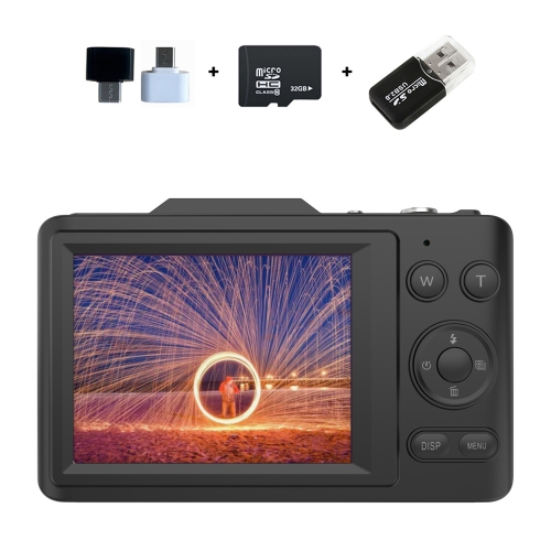 THE WAY  New H16 Digital Camera Ccd Student Camera 4K Slr Camera 2.8-Inch HD Screen - H16 + 32G Memory Card + Android Huawei Adapter + USB Card Reader