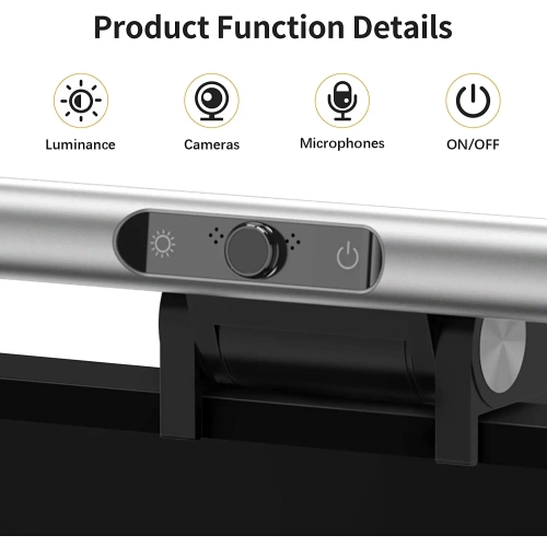 Computer monitor screen hanging lamp clip lamp USB computer dormitory desk reading eye protection office fill light desk lamp - camera 1080p