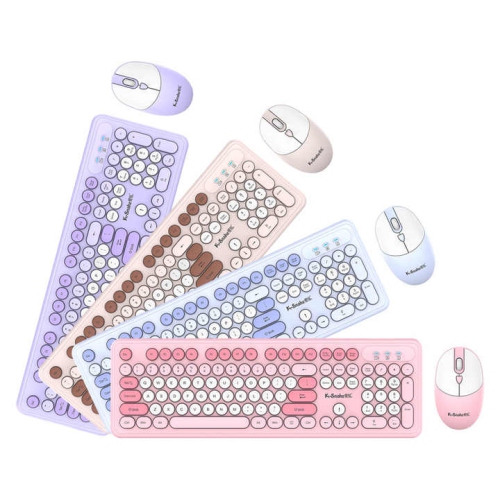 Wireless keyboard and mouse set, fashionable punk style, desktop computer, notebook, office business, 2.4G wireless transmission - WK200 wireless