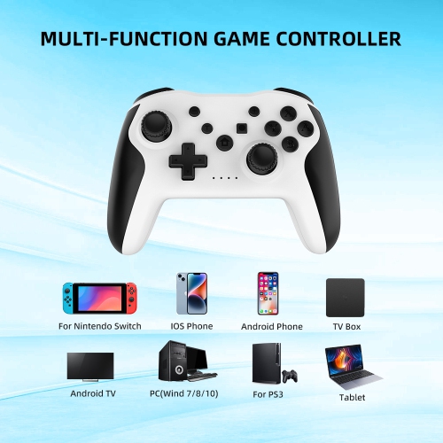 Switch Bluetooth Wireless Controller Six-axis Gyroscope Body Sensing Wake-up Vibration Switch2 Game Controller Compatible with PC/PS3/Android/IOS -