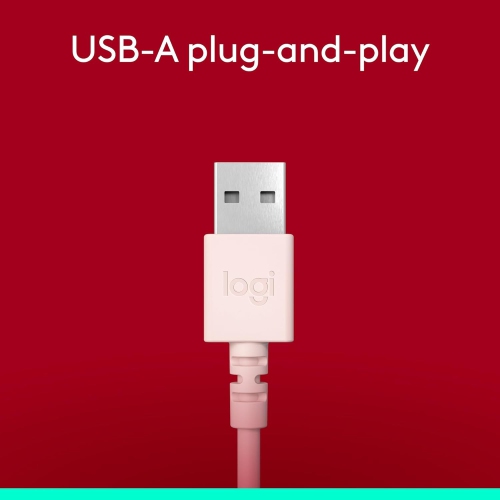 Logitech H390 Wired Headset for PC/Laptop, Stereo Headphones with Noise Cancelling Microphone