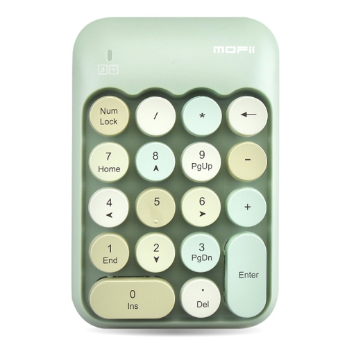Wireless Mini Keyboard Bluetooth Laptop Phone Punk Retro Portable 2.4G Numeric Keyboard - Green