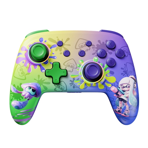 Switch oled/Android/PC for Switch handle/OLED Splatoon series cartoon Bluetooth game handle RGB colorful lights + somatosensory + flash screen +