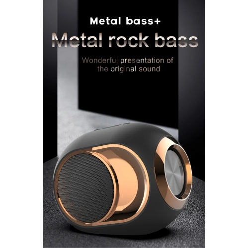 New X6 Smart Outdoor Portable Wireless Speaker Subwoofer Supports Memory Card Outdoor Home TWS Wireless Subwoofer Card Mini Bluetooth Speaker - Black