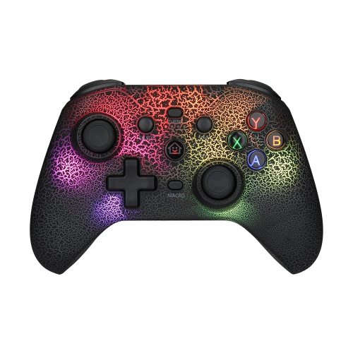 Switch Wireless Controller RGB Glare Bluetooth Game Controller Android/ISO Computer/PS3/PS4-Game Console Controller-Black