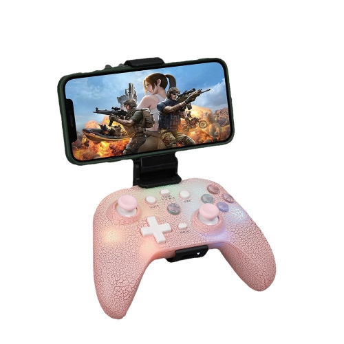 Switch Wireless Controller RGB Glare Bluetooth Game Controller Android/ISO Computer/PS3/PS4-Game Console Controller-Black