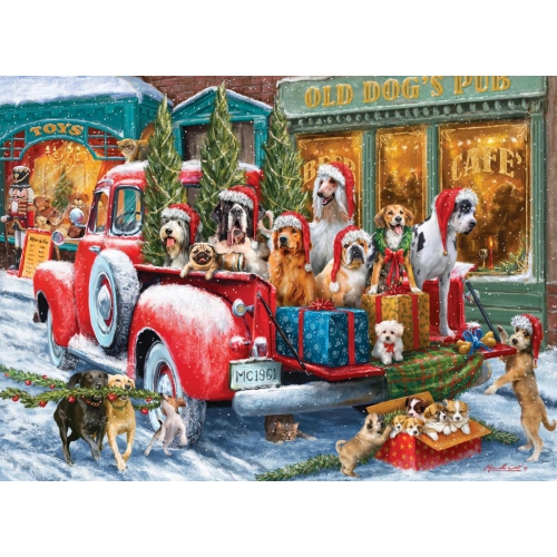 Eurographics 6000-5993 Dogs on Truck by Ali Corti 1000 Piece Puzzle