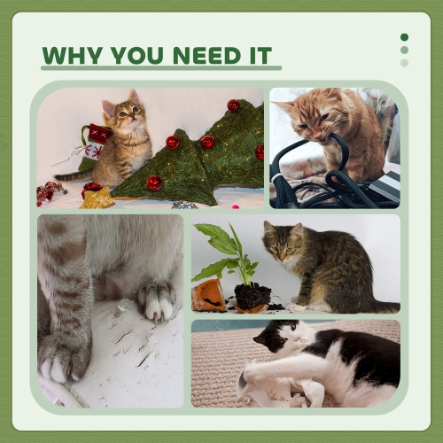 PawHut 47 Inches Cat Tree, Multi-Level Cat Tower with Condo, Kitten Climbing Activity Center with Sisal Scratching Posts, Ladder, Plush Perch and