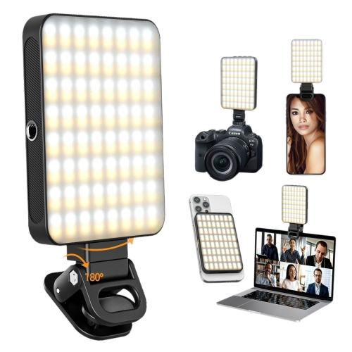 Lampe rechargeable pour appareil photo, lampes pour vidéoconférence avec réglage de luminosité, lampes à égoportrait portatives pour