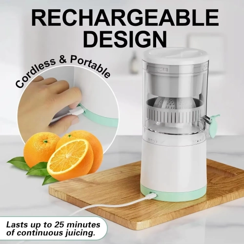 Extracteur à jus électrique rechargeable, Gadget de cuisine portatif pour préparer le jus d'orange, presser les oranges, les citrons, les fruits de